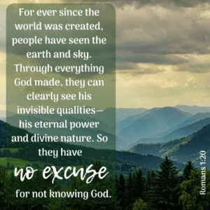 Read more about the article No excuse for not knowing God.
