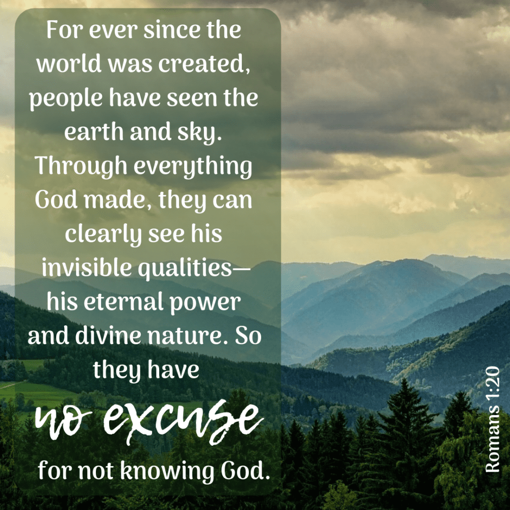 You are currently viewing No excuse for not knowing God.