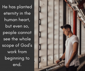 Read more about the article Eternity is planted in your heart.