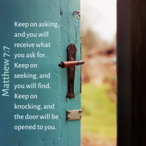 Read more about the article Ask, Seek, Knock